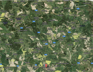 Chalupa na šumavě - mapa